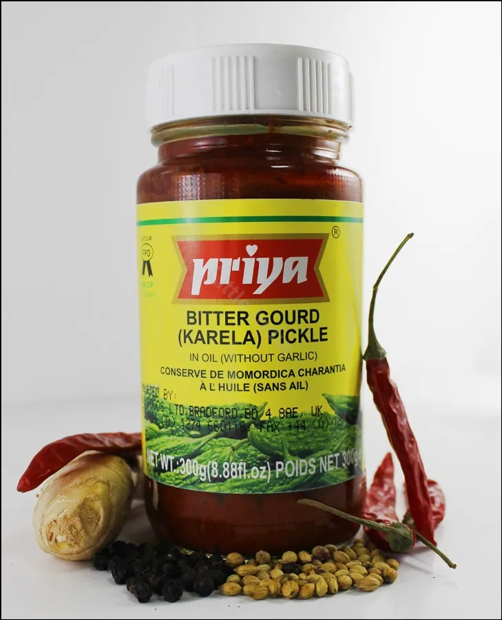 PRIYA BITTER GOURD WITHOUT GARLIC PICKLE- 300G X 6
