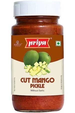 PRIYA CUT MANGO WITHOUT GARLIC PICKLE - 300G X 6