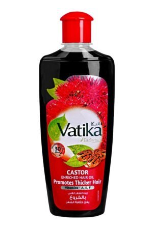 DABUR VATIKA ENRICHED HAIR OIL CASTOR - HAIR THICKENING 200ML X 6