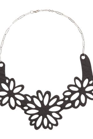 Dahlia Inner Tube Floral Necklace by Paguro Upcycle