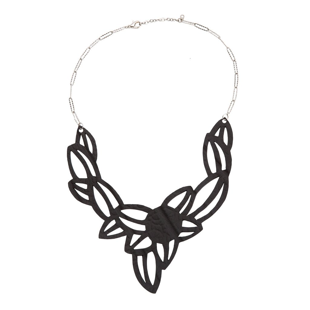 Iris Elegant Inner Tube Vegan Necklace by Paguro Upcycle