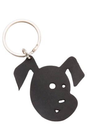 Bubba Recycled Rubber Dog Vegan Keyring by Paguro Upcycle