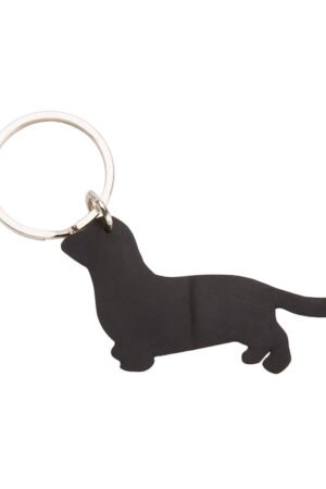 Dackel Recycled Rubber Sausage Dog Vegan Keyring by Paguro Upcycle