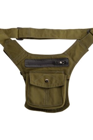 Donald Recycled Canvas Vegan Shoulder Bag by Paguro Upcycle