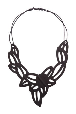 Iris Elegant Inner Tube Vegan Necklace by Paguro Upcycle