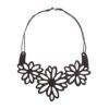 Dahlia Inner Tube Floral Necklace by Paguro Upcycle