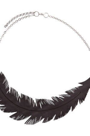 Angel Inner Tube Feather Necklace by Paguro Upcycle