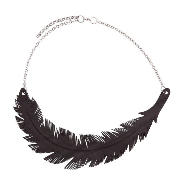 Angel Inner Tube Feather Necklace by Paguro Upcycle