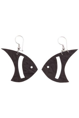Pisces Recycled Rubber Fish Earrings by Paguro Upcycle