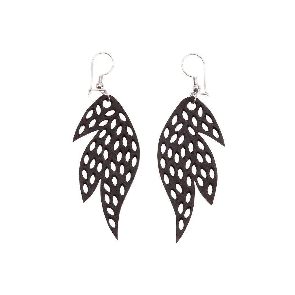 Sunburst Recycled Rubber Earrings by Paguro Upcycle