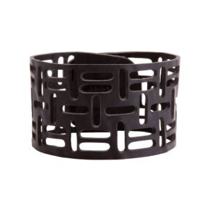 Sequence Recycled Rubber Geometric Bracelet by Paguro Upcycle