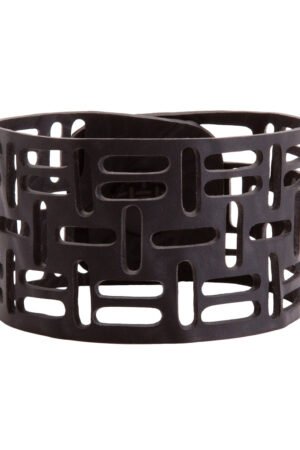 Sequence Recycled Rubber Geometric Bracelet by Paguro Upcycle