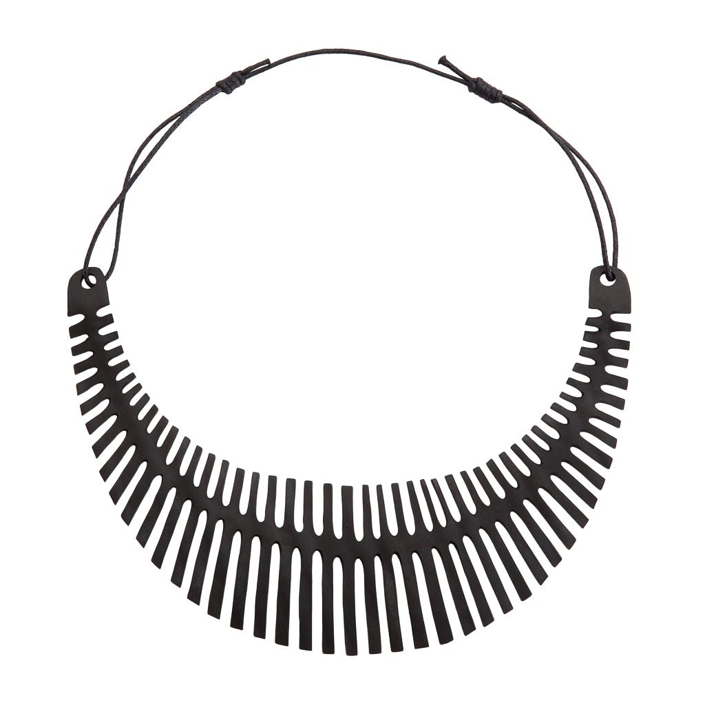 Fishbone Inner Tube Necklace by Paguro Upcycle