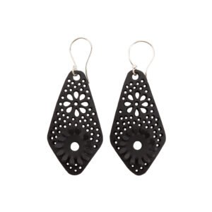 Diamond Recycled Rubber Earrings by Paguro Upcycle