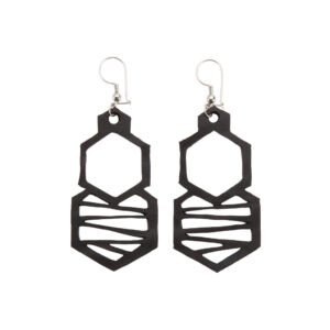 Honeycomb Handmade Rubber Earrings by Paguro Upcycle