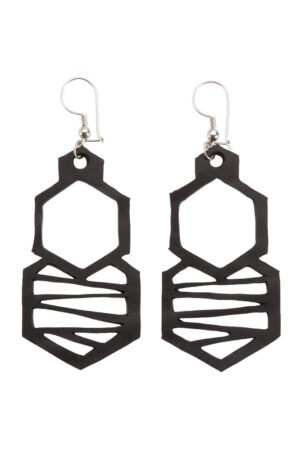Honeycomb Handmade Rubber Earrings by Paguro Upcycle