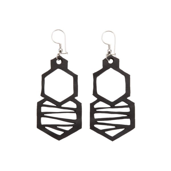 Honeycomb Handmade Rubber Earrings by Paguro Upcycle