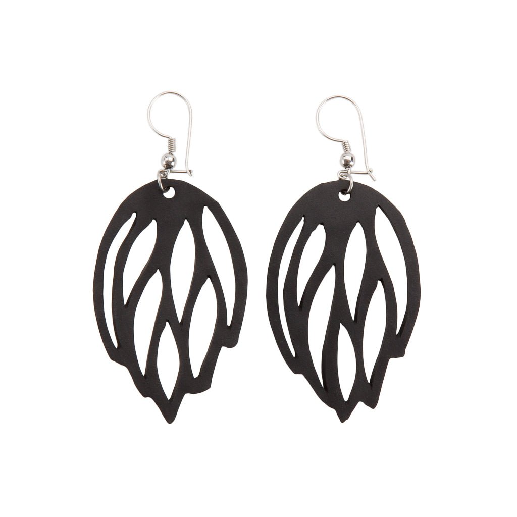 Autumn Recycled Rubber Earrings by Paguro Upcycle
