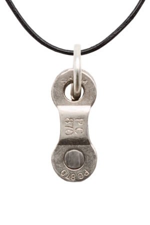 Lone Rider Recycled Bike Chain Pendant Necklace by Paguro Upcycle