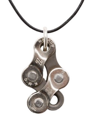 Bikeman Recycled Bike Chain Pendant Necklace by Paguro Upcycle