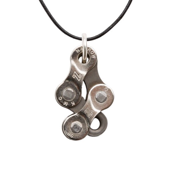 Bikeman Recycled Bike Chain Pendant Necklace by Paguro Upcycle