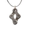 Diamond Recycled Bike Chain Pendant Necklace by Paguro Upcycle