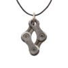 Diamond Recycled Bike Chain Pendant Necklace by Paguro Upcycle