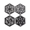 Pentagon Handcrafted Recycled Rubber Coaster - A set of 2/4/6/8 by Paguro Upcycle