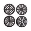 Geometric Handcrafted Recycled Rubber Coasters - Set of 2/4/6/8 by Paguro Upcycle