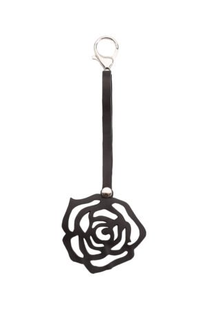 Rose Handmade Recycled Rubber Vegan Keyring by Paguro Upcycle