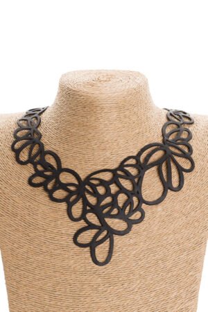 Lilac Statement Inner Tube Necklace by Paguro Upcycle