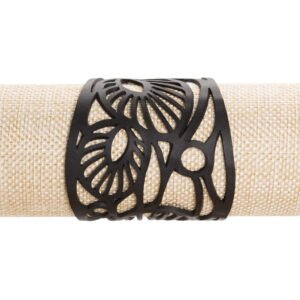 Leaf Art Nouveau Inner Tube Bracelet by Paguro Upcycle