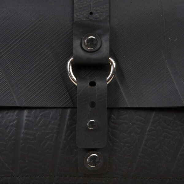 Reina Black Vegan Handbag by Paguro Upcycle