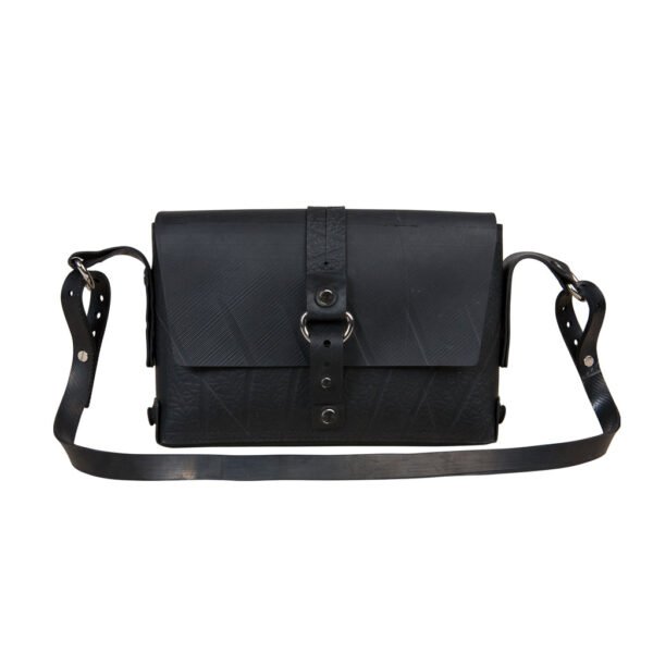 Reina Black Vegan Handbag by Paguro Upcycle