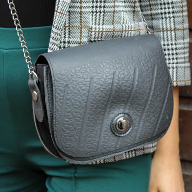 Becca Classic Black Vegan Saddle Bag by Paguro Upcycle
