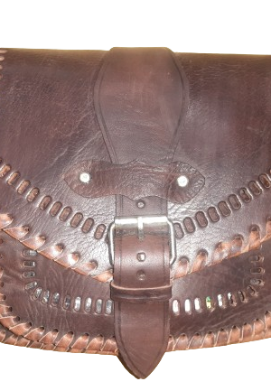 Bolso ovalado hebilla combinado