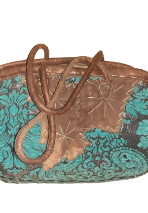 Bolso capazo ovalado de tela