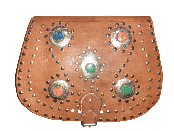 bolso de piedras de colores