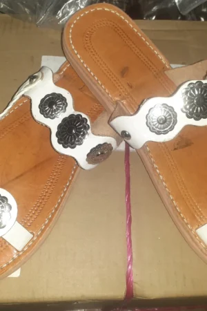 Sandalias de monedas beige/blanco