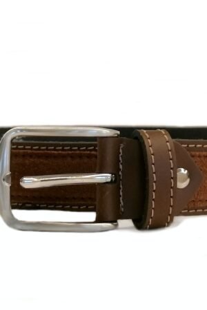 Cinturón Sport de ante, para hombre, AV 7 color Cuero. SET de 10 cinturones en diferentes tallas.