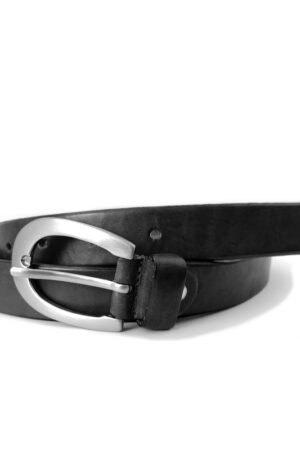 Cinturón de cuero estilo tejano, AV QM1 de 25mm para mujer, color Negro. SET de 10 cinturones en tallas variadas.