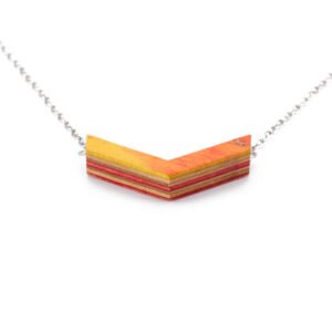 Arrow Recycled Skateboard Chain Necklace by Paguro Upcycle
