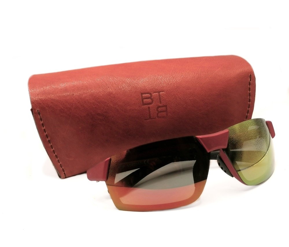 Funda de gafas de estructura semi-rígida, BALMORAL NV. Napa Vegetal de cordero en color Cuoio.. - Image 3