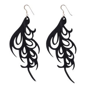 Bella Elegant Art Nouveau Inner Tube Earrings by Paguro Upcycle