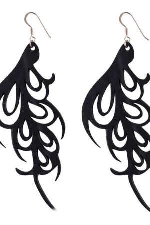 Bella Elegant Art Nouveau Inner Tube Earrings by Paguro Upcycle