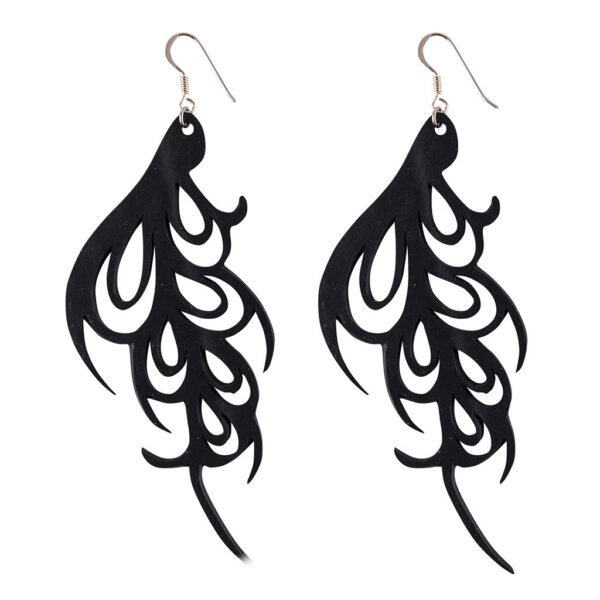 Bella Elegant Art Nouveau Inner Tube Earrings by Paguro Upcycle