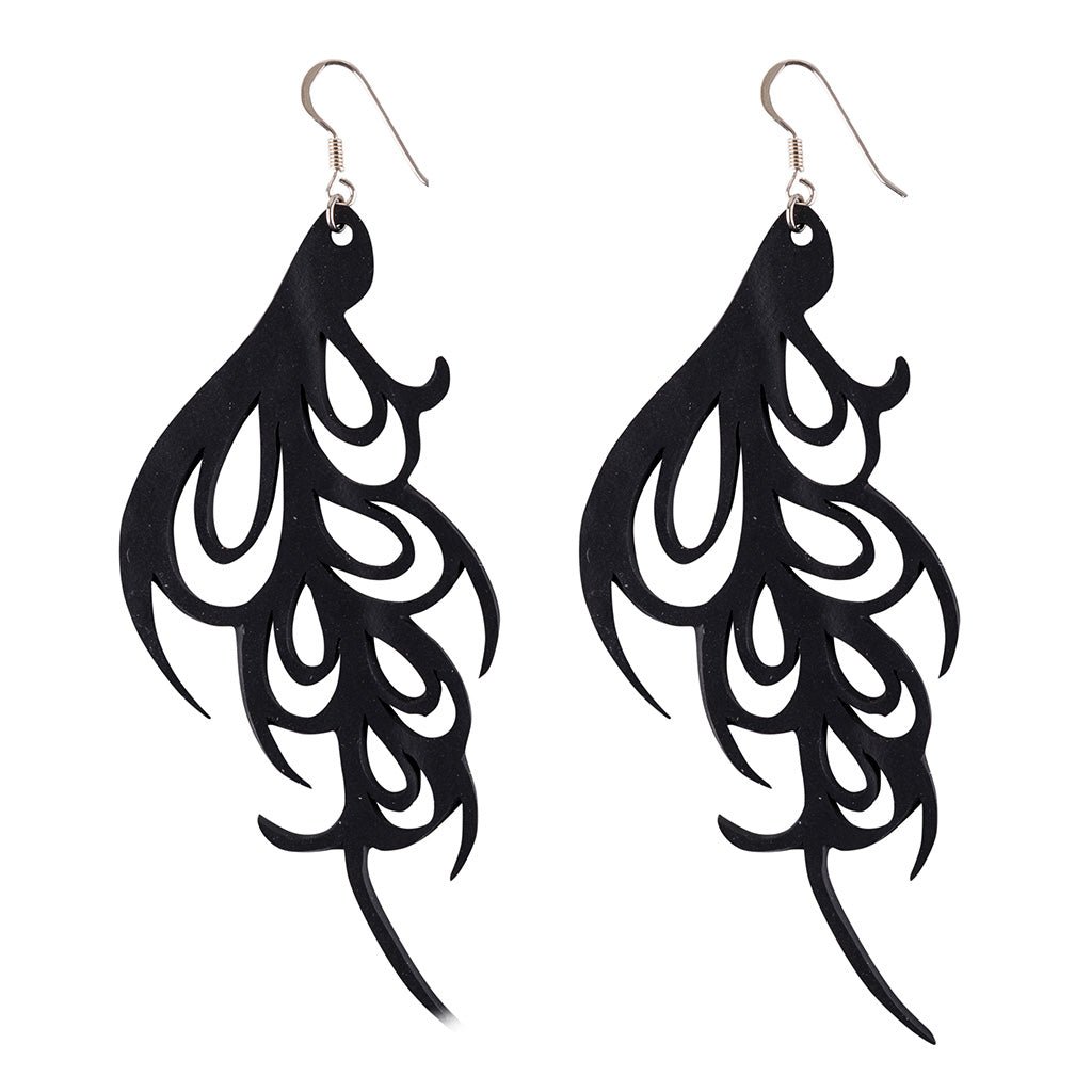 Bella Elegant Art Nouveau Inner Tube Earrings by Paguro Upcycle