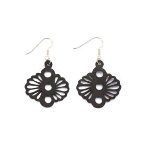Blossom 3D Flower Recycle Rubber Earrings by Paguro Upcycle