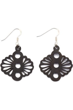 Blossom 3D Flower Recycle Rubber Earrings by Paguro Upcycle