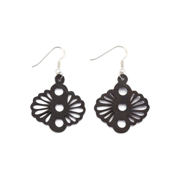 Blossom 3D Flower Recycle Rubber Earrings by Paguro Upcycle